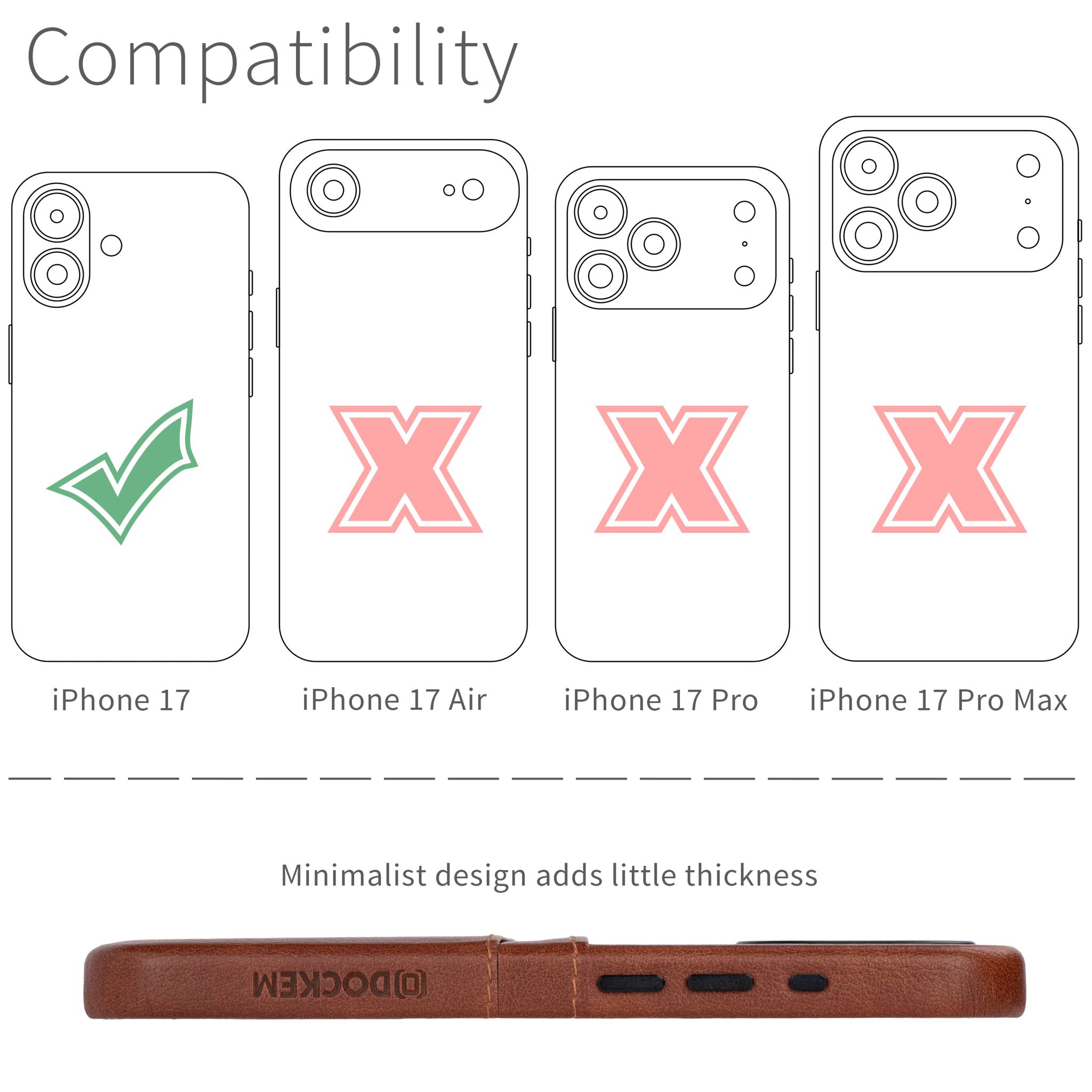 M2 Exec Card Case for iPhone 17 - Brown