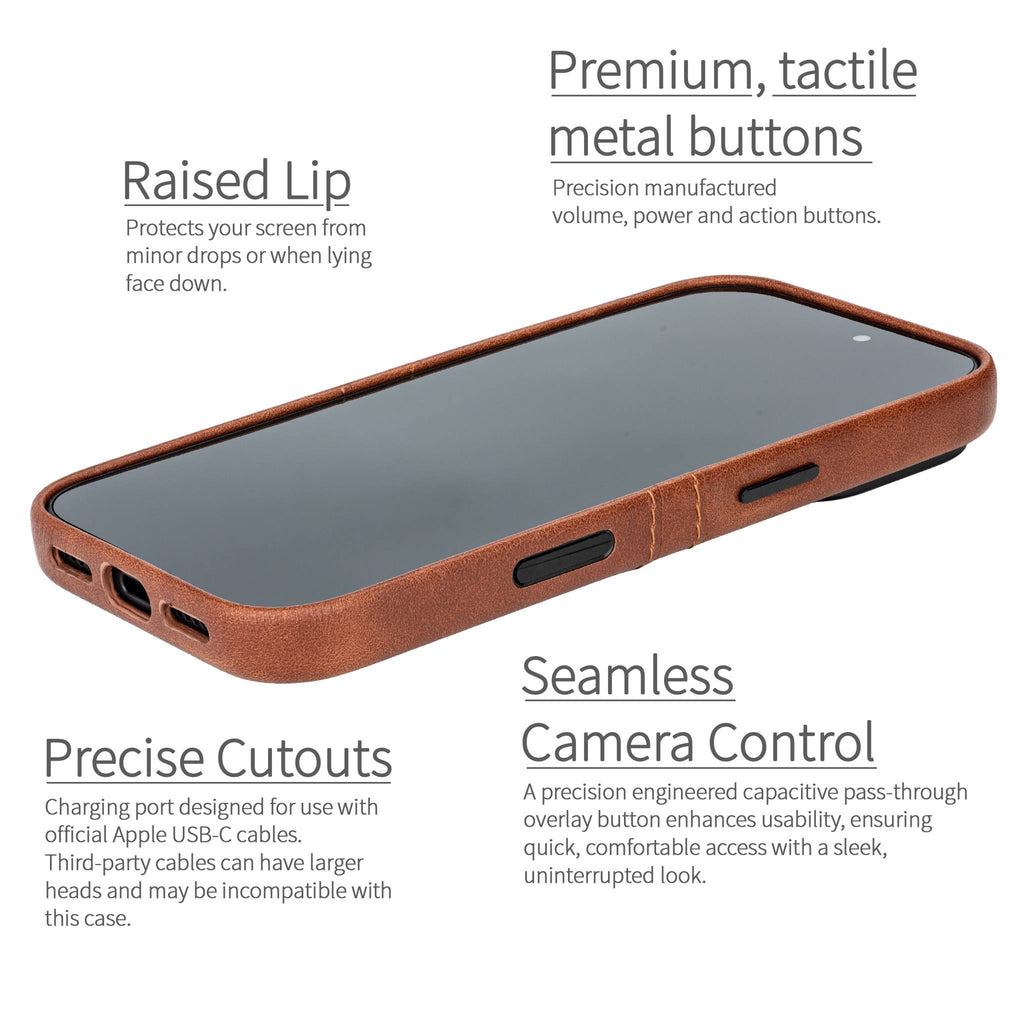 M2 Exec Card Case for iPhone 17 Pro - Brown