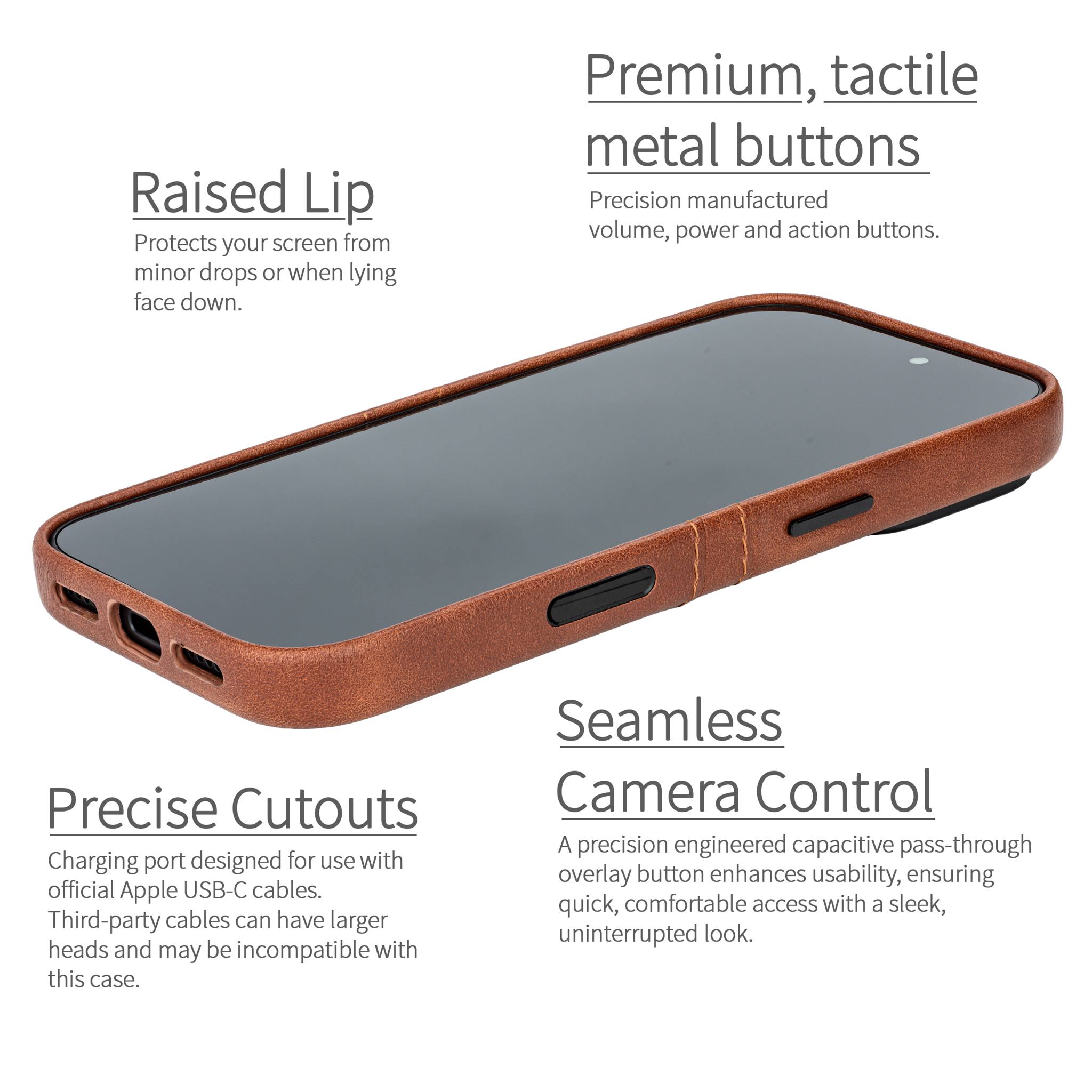 M2 Exec Card Case for iPhone 17 Pro - Brown