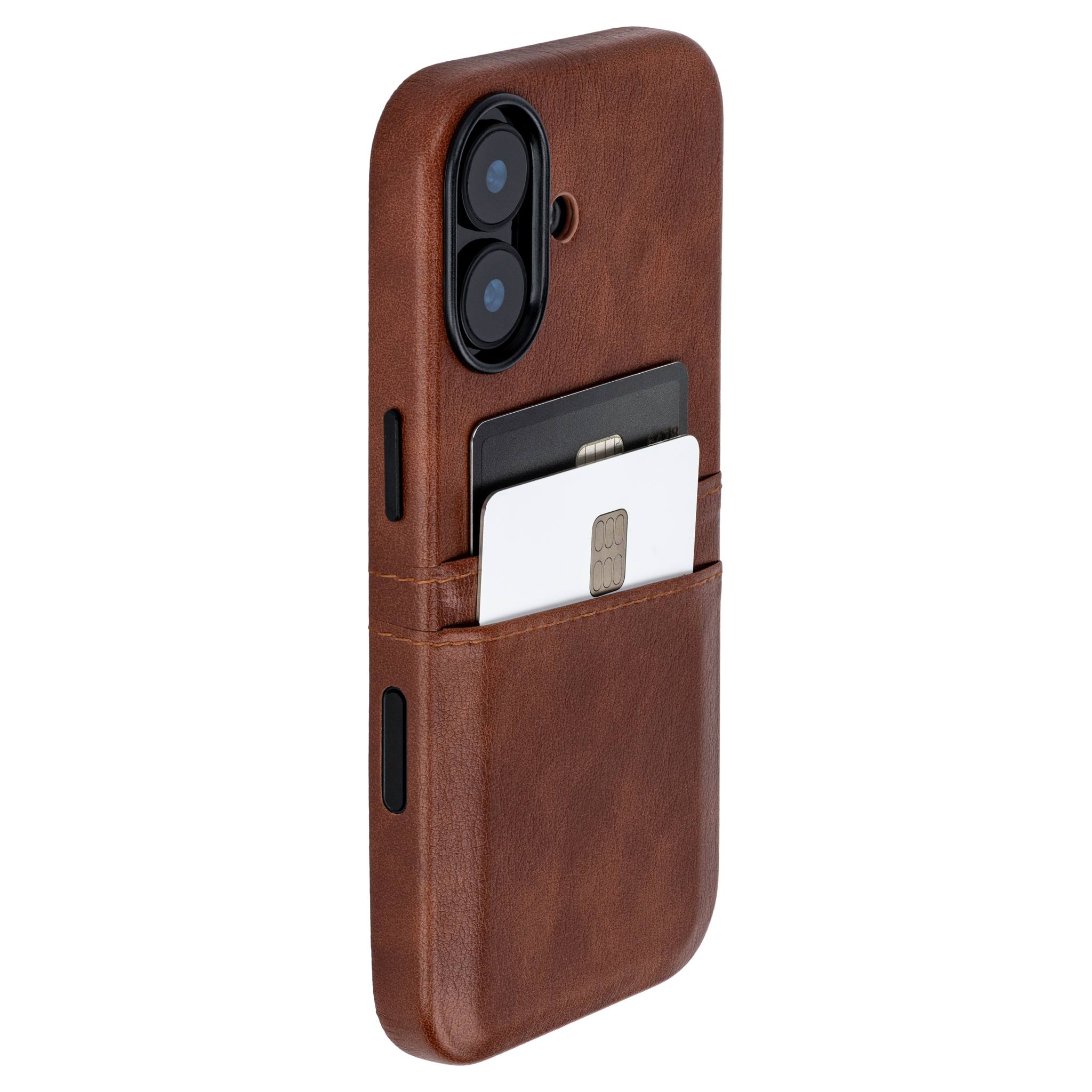 M2 Exec Card Case for iPhone 17 - Brown