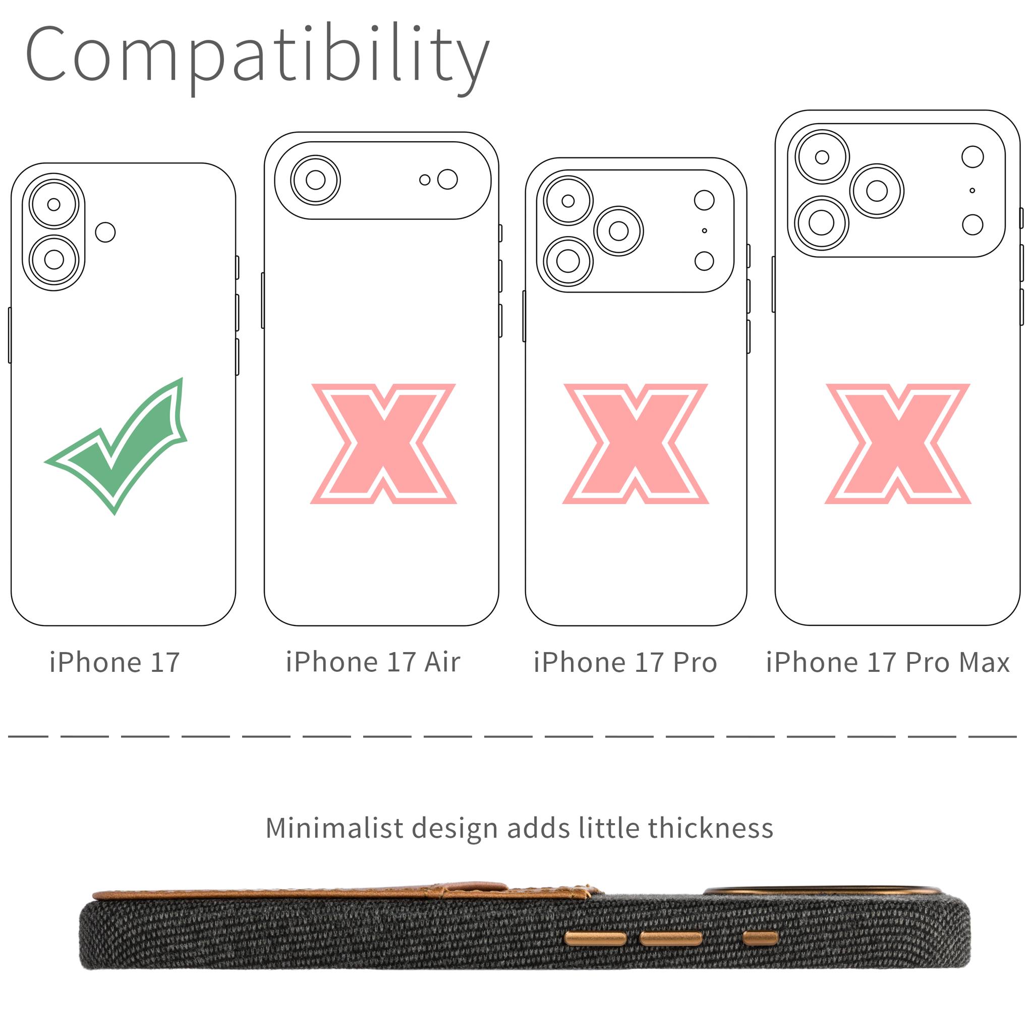 iPhone 17 Fabric M2F Card Case [Light Brown]
