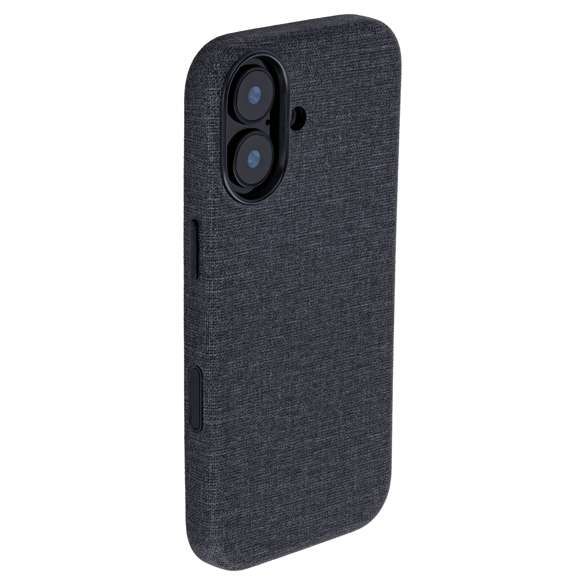 MSVL Slim Vegan Leather Case for iPhone 17 - Charcoal Black