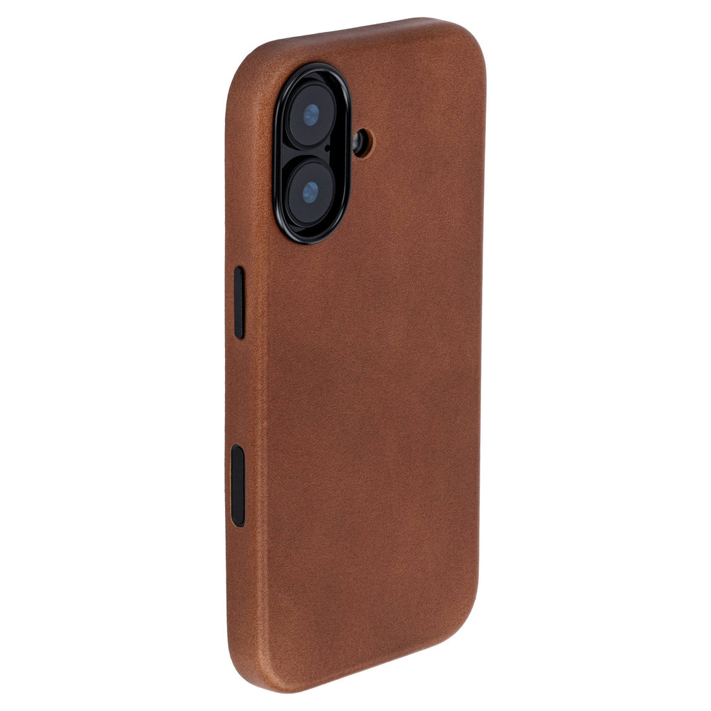 Slim Genuine Leather Case for iPhone 17 - Brown - MSGL
