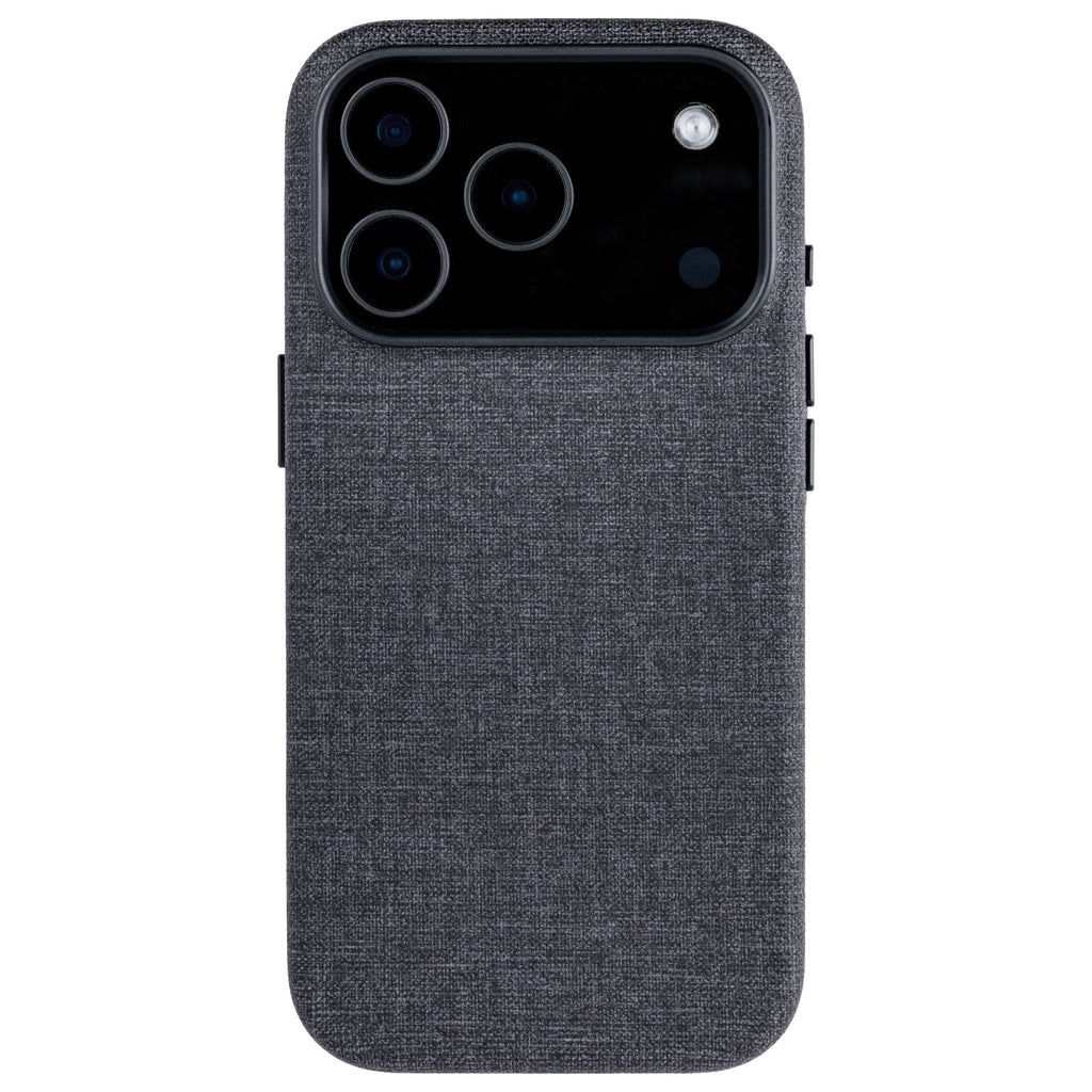 MSVL Slim Vegan Leather Case for iPhone 17 Pro - Charcoal Black