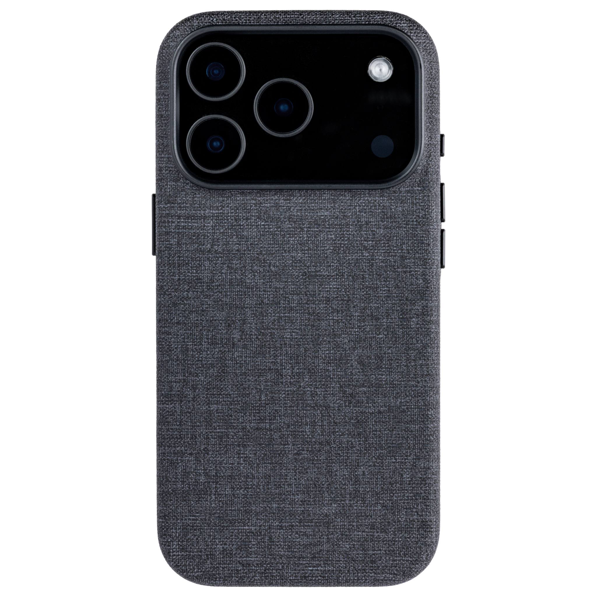 MSVL Slim Vegan Leather Case for iPhone 17 Pro - Charcoal Black