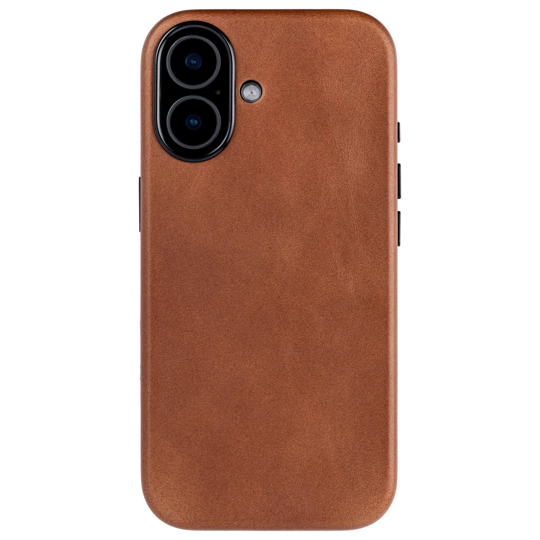 Slim Genuine Leather Case for iPhone 17 - Brown - MSGL