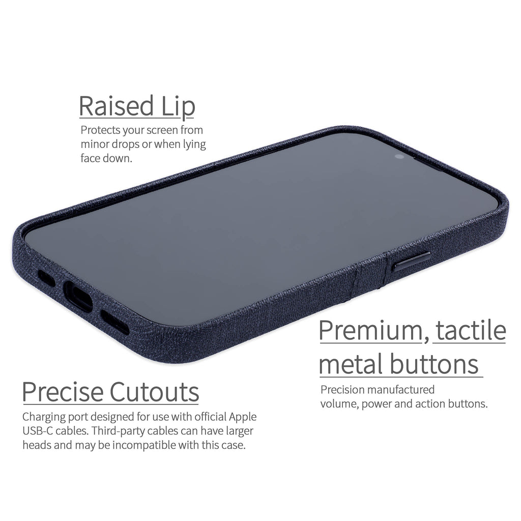 Luxe Card Case for iPhone 17e / 16e - Charcoal Black