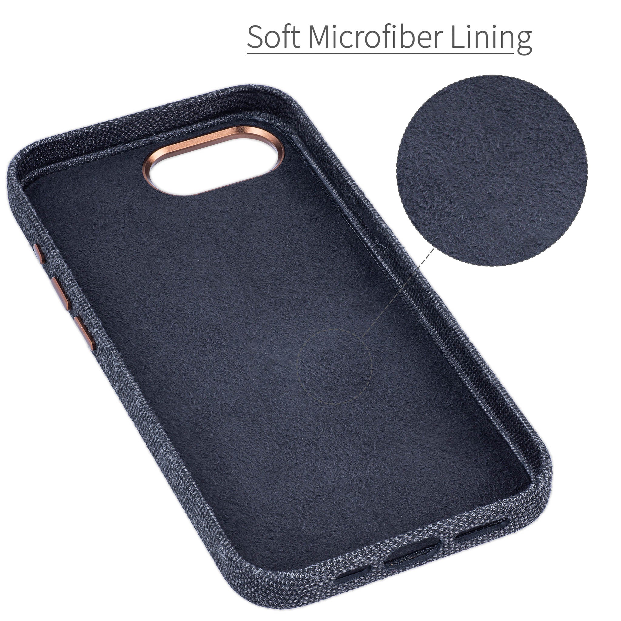 Fabric and Leather Card Case for iPhone 17e / 16e - M2F