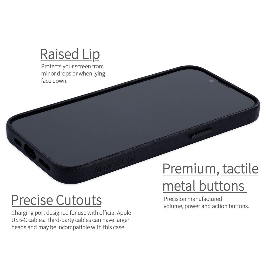 Apex Vegan Leather Case for iPhone 17e / 16e - Black