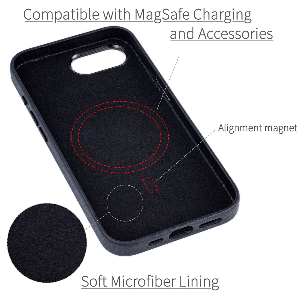 Apex Vegan Leather Case for iPhone 17e / 16e - Black